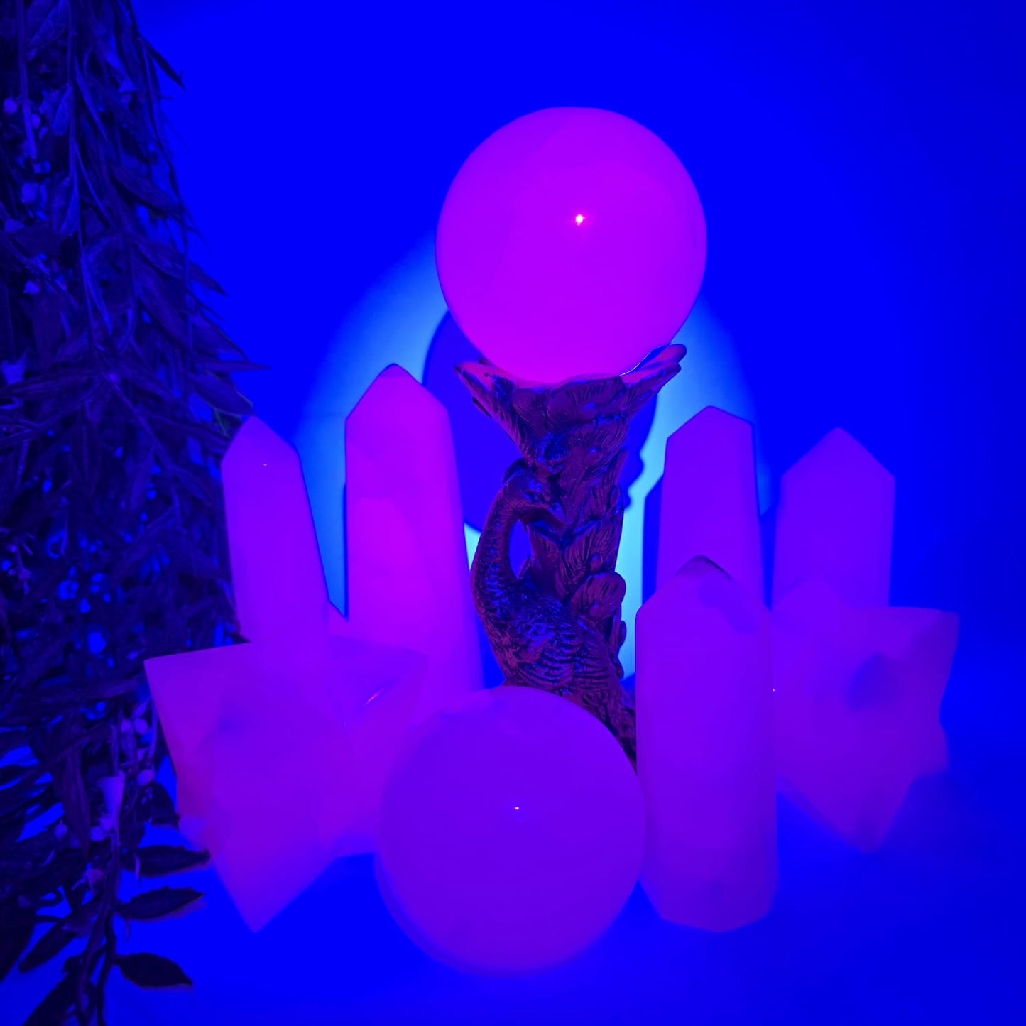 Mangano Calcite Obelisk Crystal Wellness