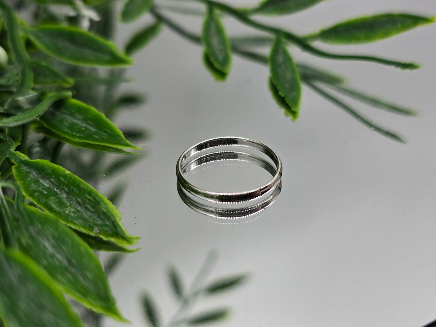 Sterling Silver Band Ring Crystal Wellness
