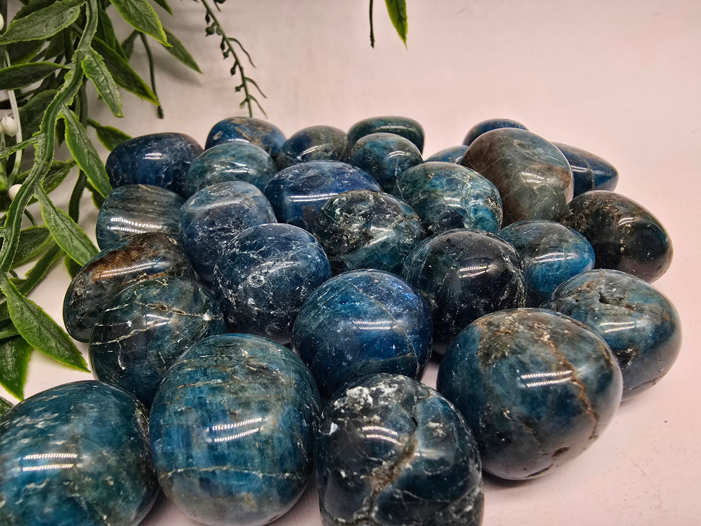Blue Apatite Tumbled Stone Crystal Wellness