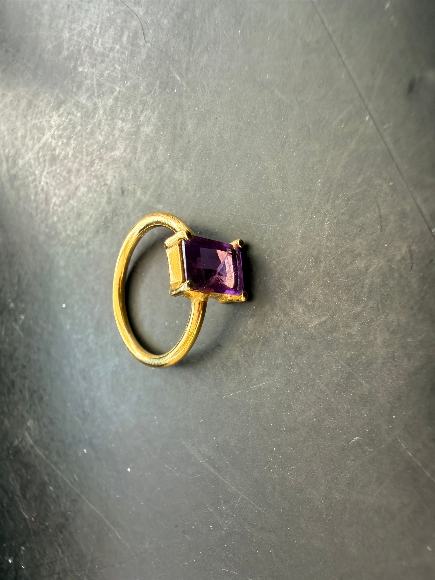 Amethyst Vermeil Ring – A Symbol of Serenity, Intuition & Spiritual Wisdom, size 3 Crystal Wellness