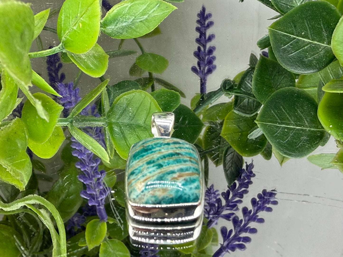 Amazonite Pendant — Calm, Truth & Harmony, 23mmx14mm Crystal Wellness