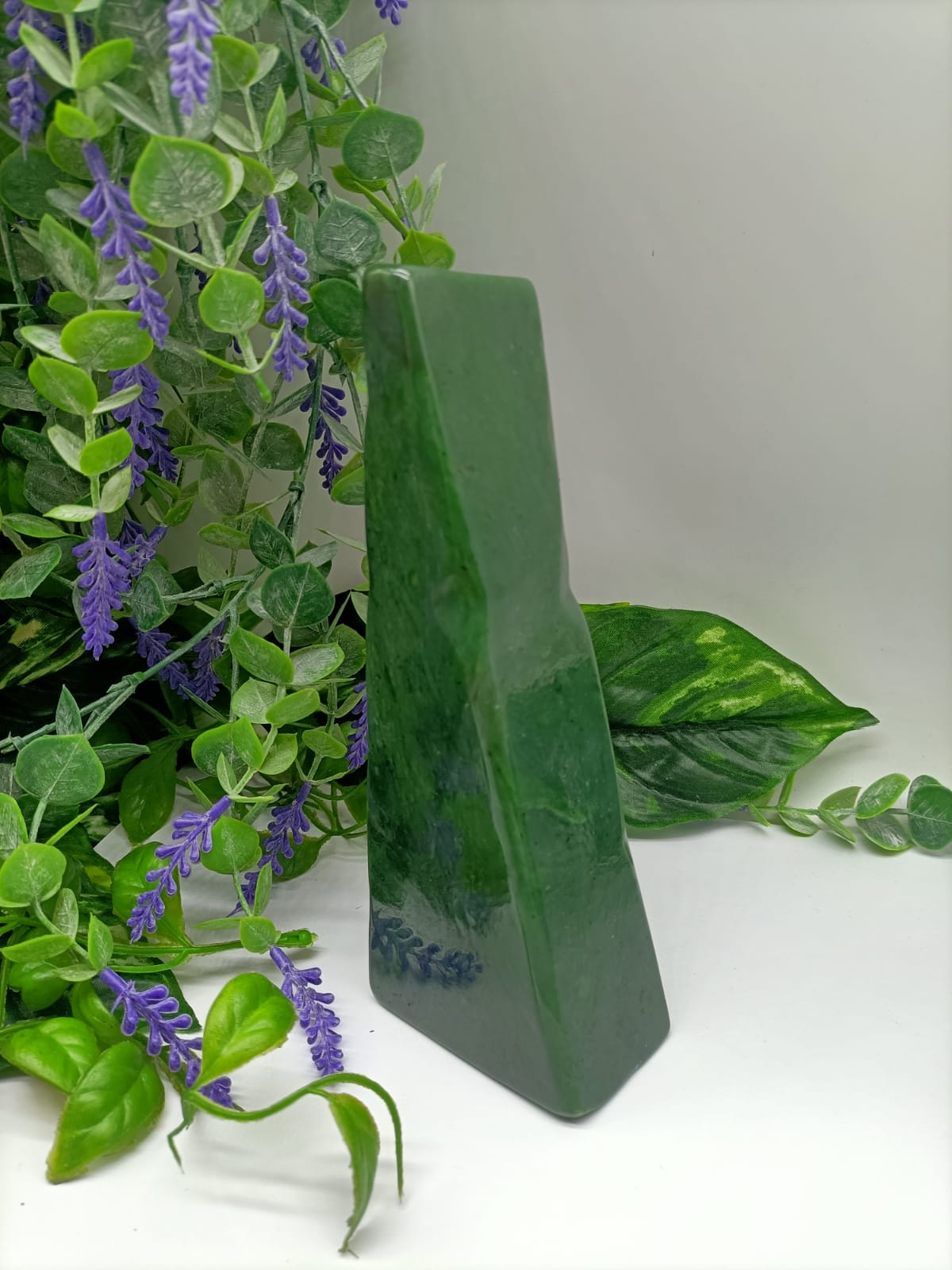 Nephrite Jade Large Obelisk Crystal Wellness