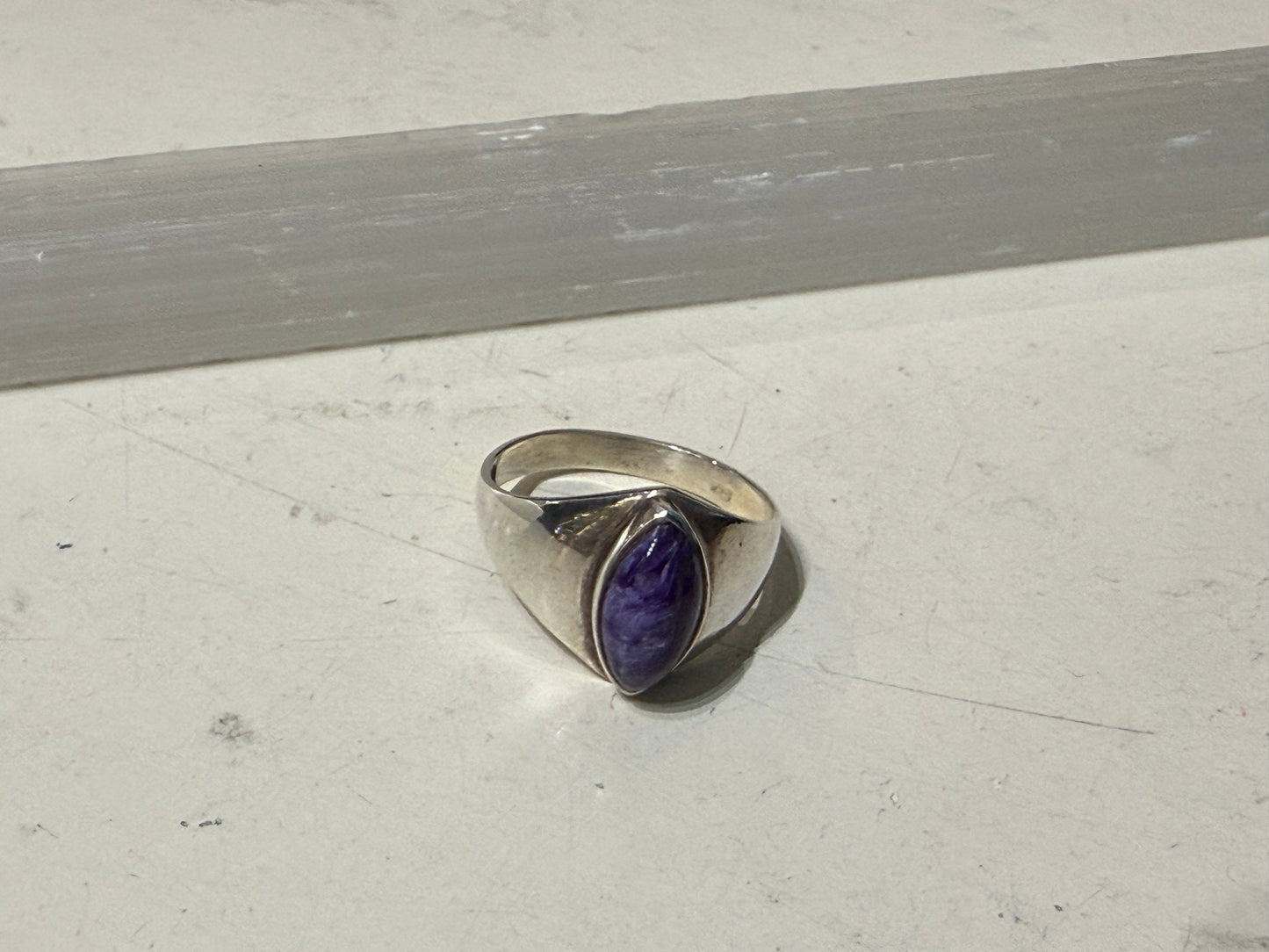 Charoite Ring, size 8– Stone of Transformation & Soul Wisdom Crystal Wellness