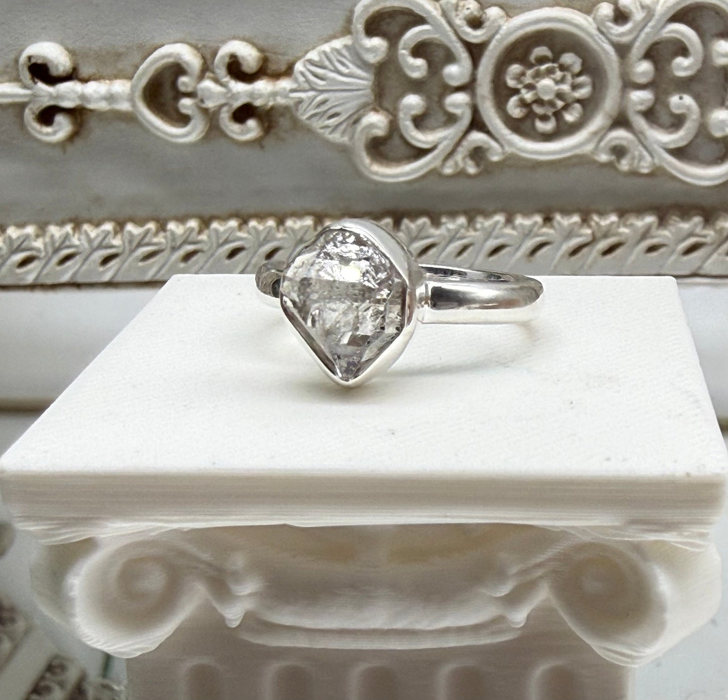 Herkimer Diamond Pendant – 925 Sterling Silver (Chain Included) Crystal Wellness