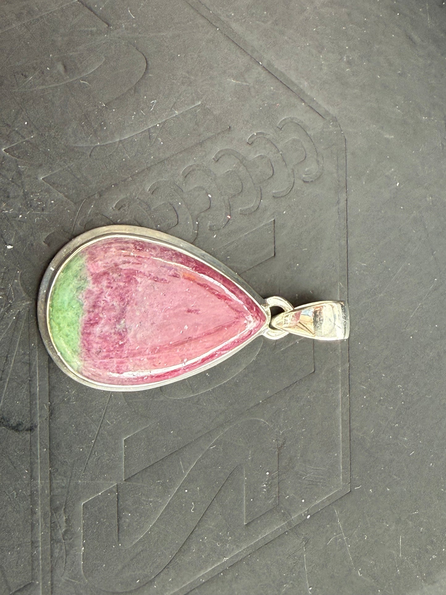 Ruby Zoisite Pendant – Passion, Growth & Heart Awakening Crystal Wellness