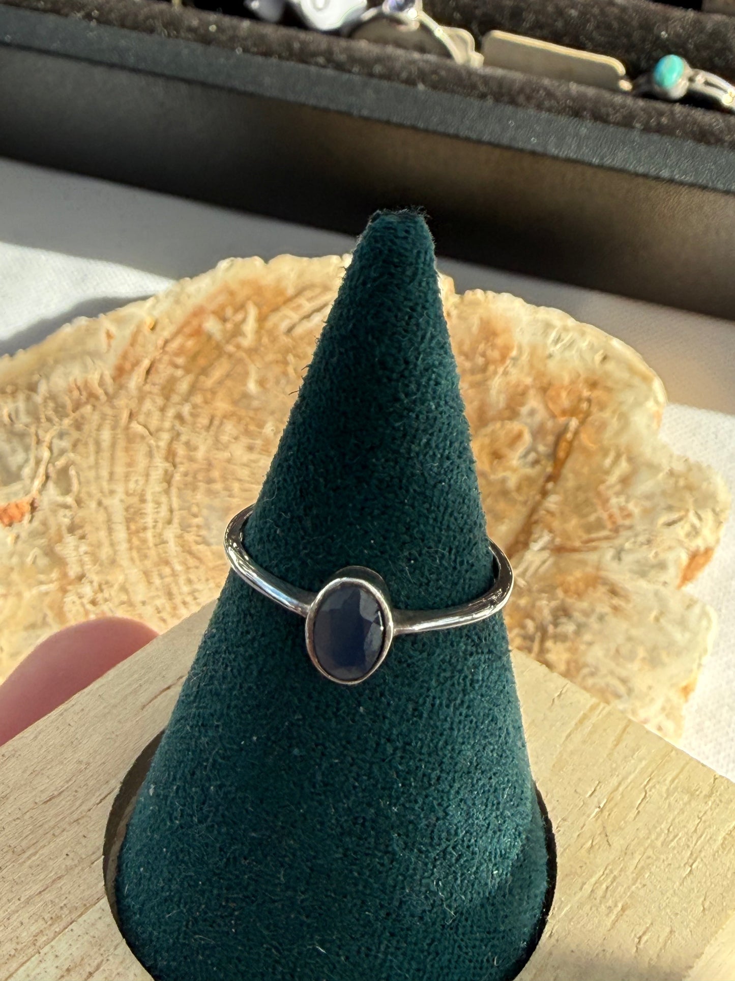 Sapphire Ring – Wisdom, Truth & Inner Strength, size 6 Crystal Wellness