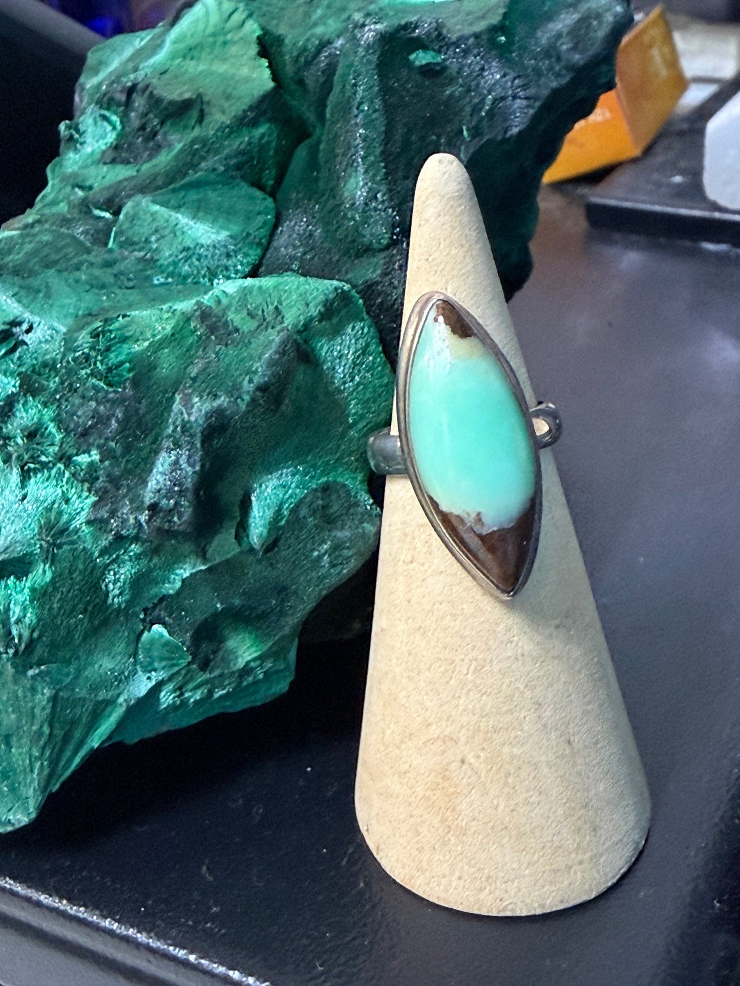 Verdant Heart Chrysoprase Ring – Size 6 Crystal Wellness