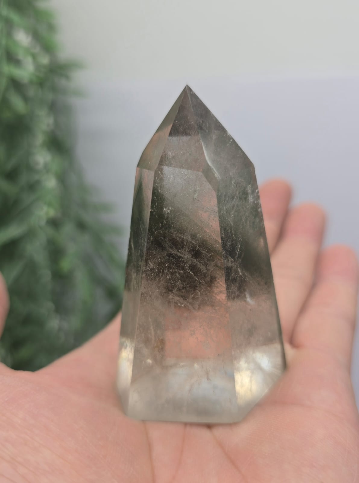 Green Phantom Quartz Point Crystal Wellness