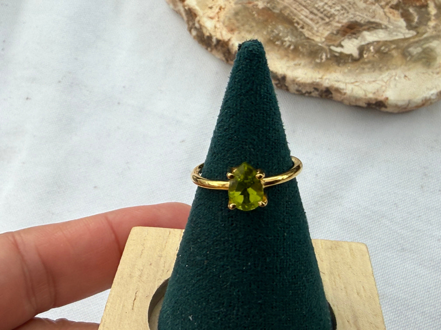 Peridot Ring – Stone of Abundance, Joy & Renewal, size 4 Crystal Wellness