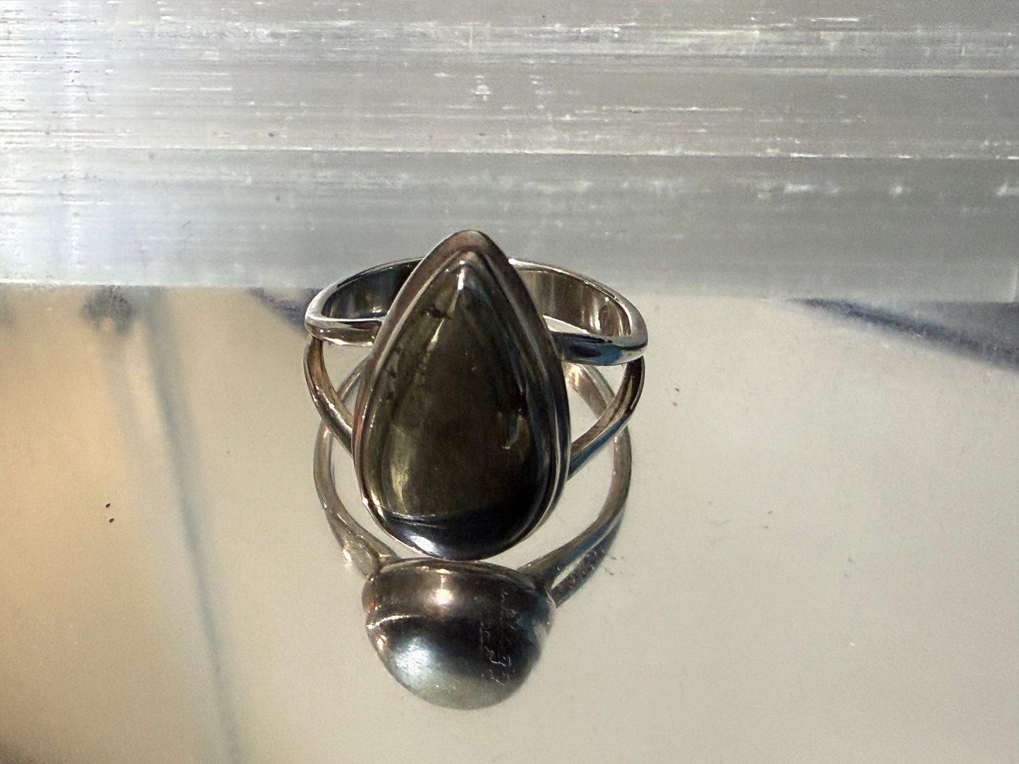 Pyrite Magnetite Ring, size 8 – Shield of Strength & Manifestation Crystal Wellness