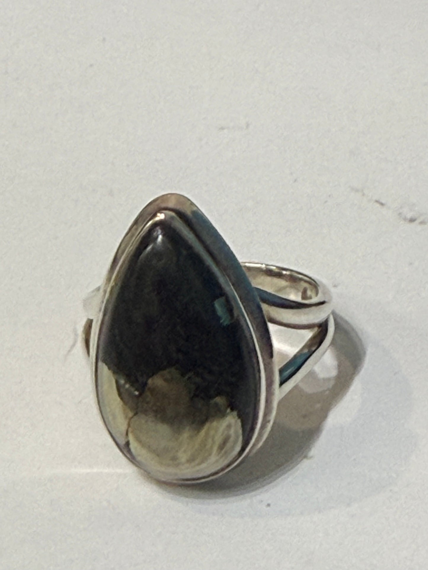 Pyrite & Magnetite Sterling Silver Ring – Size 6 Crystal Wellness