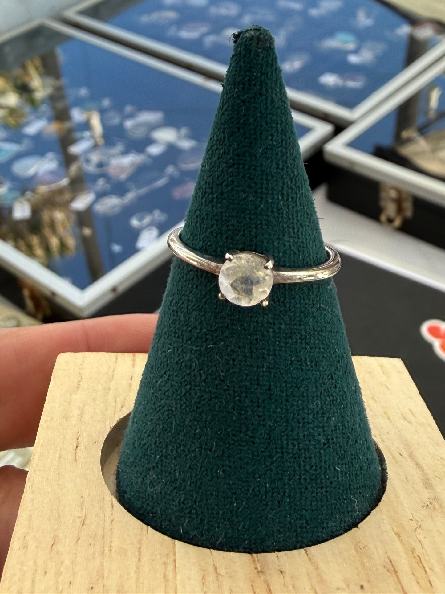 Moonstone Ring — The Stone of Intuition & Divine Feminine Energy, size 7 Crystal Wellness