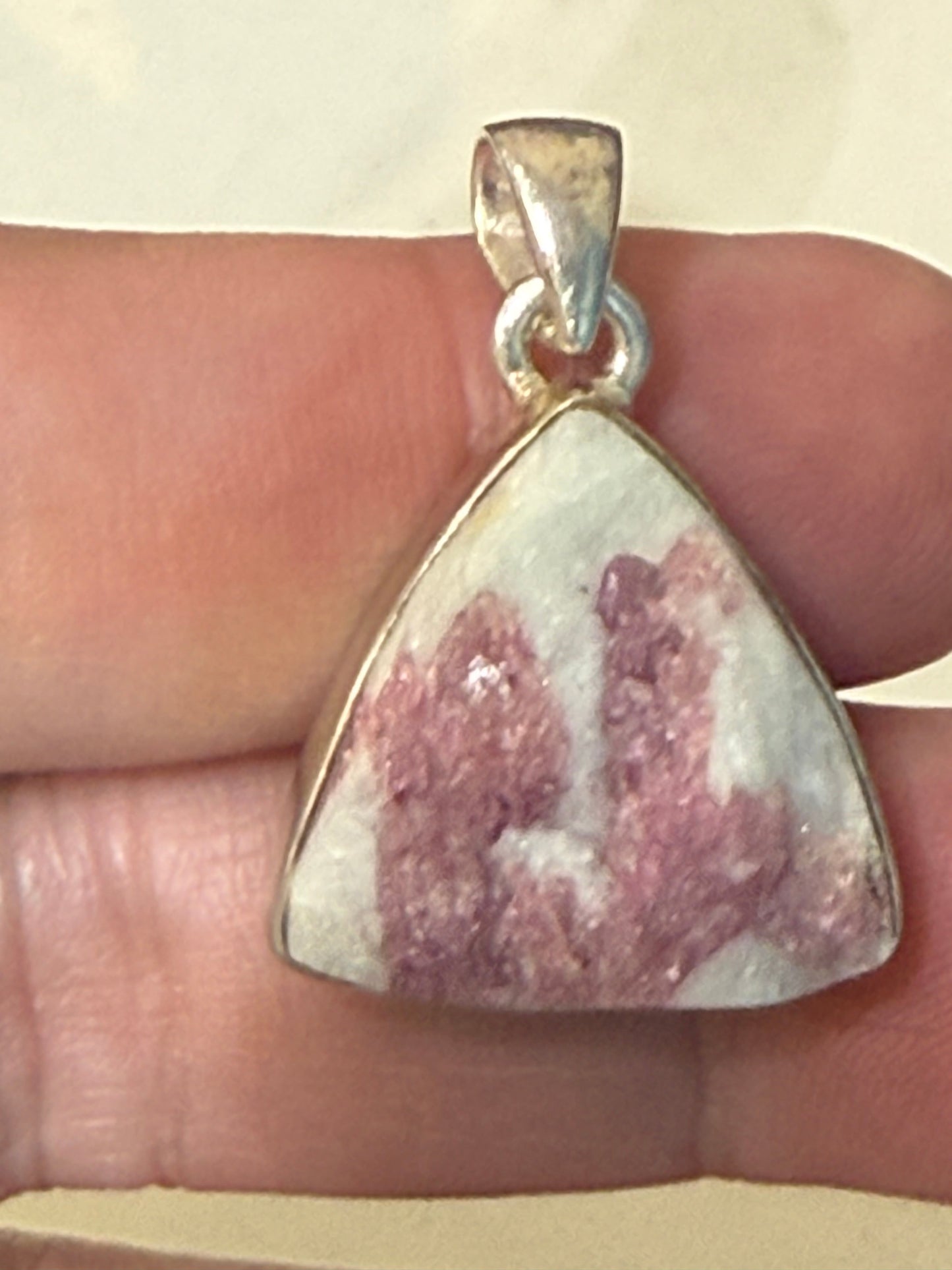 Raw Pink Tourmaline Shield-Cut 925 Sterling Silver Pendant – Love • Emotional Healing • Compassion (2.7x1.9cm) Crystal Wellness