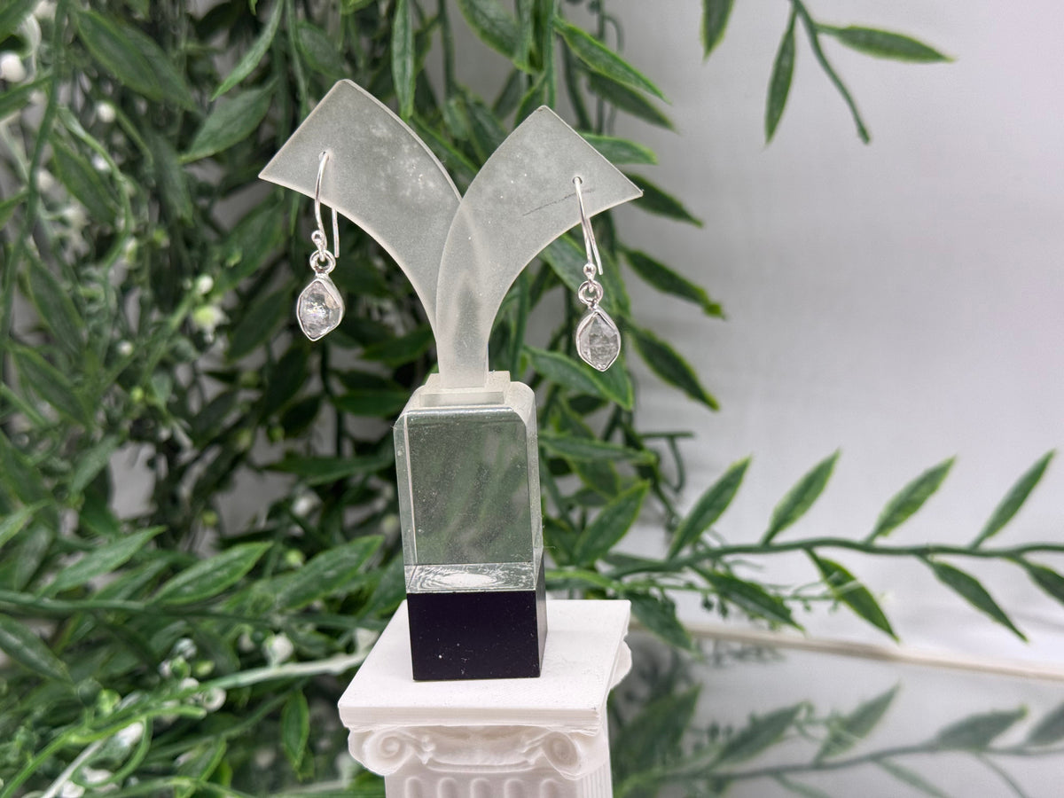 HERKIMER DIAMOND EARRINGS
“Stones of Spiritual Clarity, High Vibration & Divine Connection”, 10mmx7mm Crystal Wellness