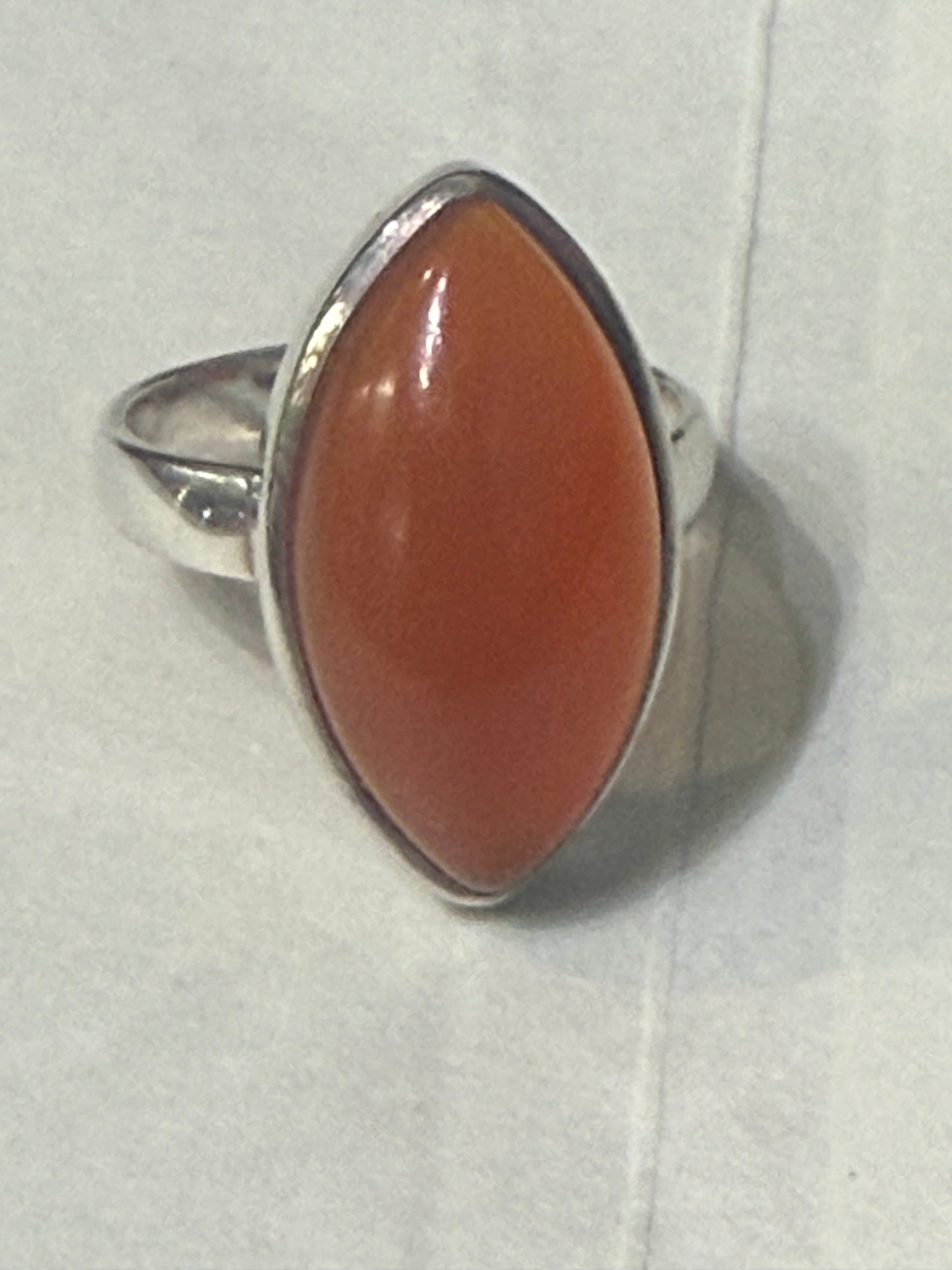 Carnelian Sterling Silver Ring – Size 6.5 | Flame of Confidence & Creative Vitality Crystal Wellness