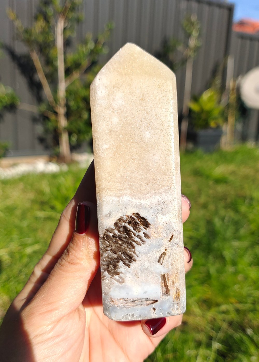 Pink Tourmaline Point 269gr 12x3.5x3cm Crystal Wellness