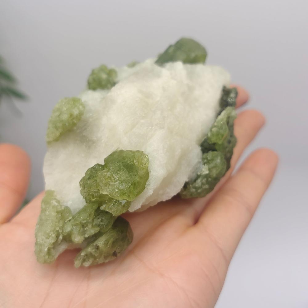 Epidote with Mica in Quartz 230gr 9.5x6x5cm Crystal Wellness