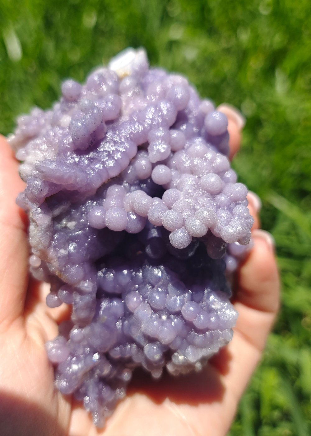 Natural Grape Agate Cluster 0.215kg 9.5x6.5x5.5cm Crystal Wellness