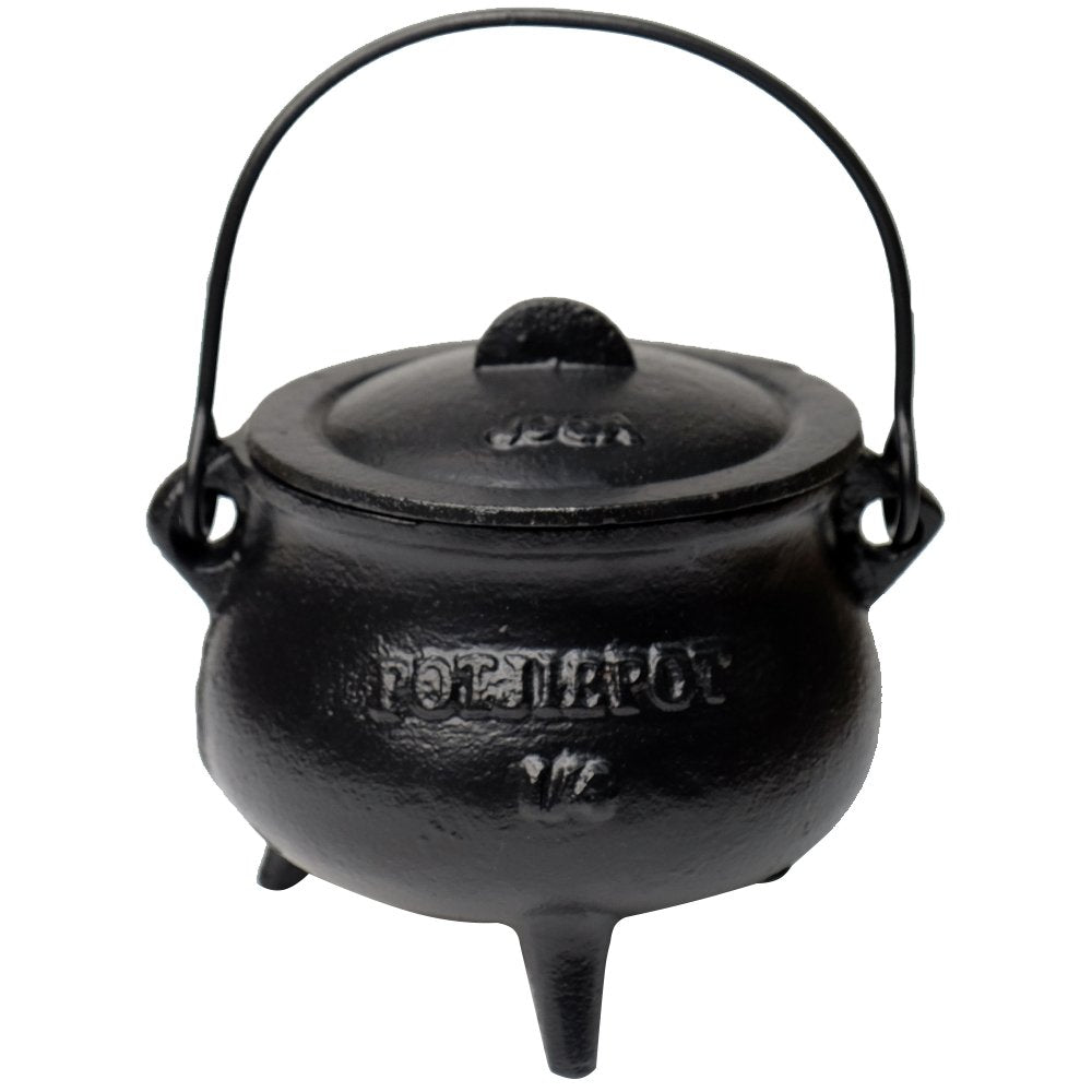 CAULDRON - Cast Iron Potjiepot 15cm x 10cm x 13cm Crystal Wellness