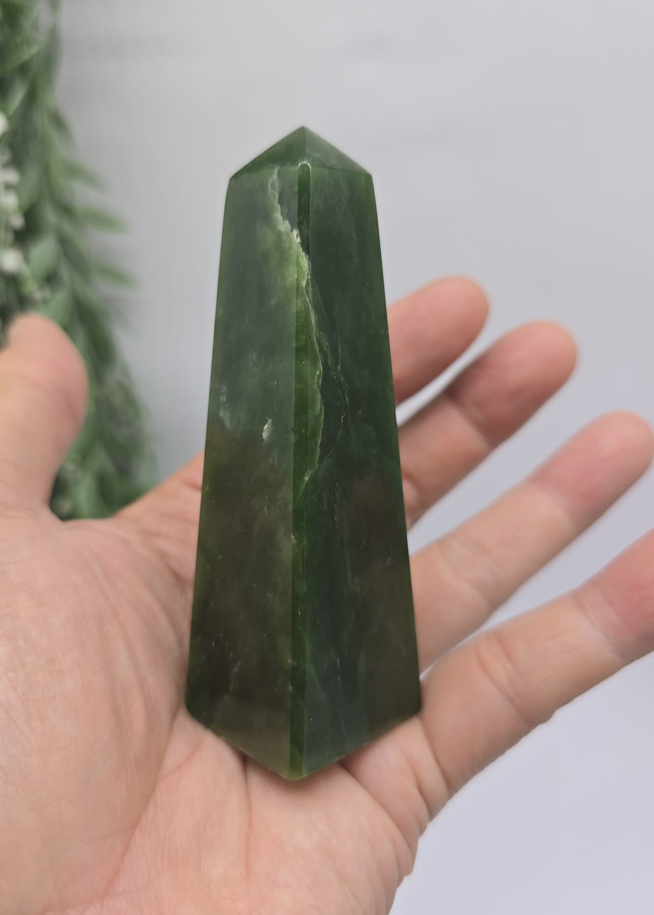 Nephrite Jade Point Crystal Wellness