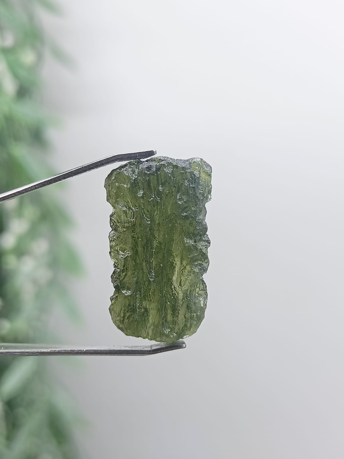 Authentic Moldavite 2.86 Grams 23x13x7mm Crystal Wellness