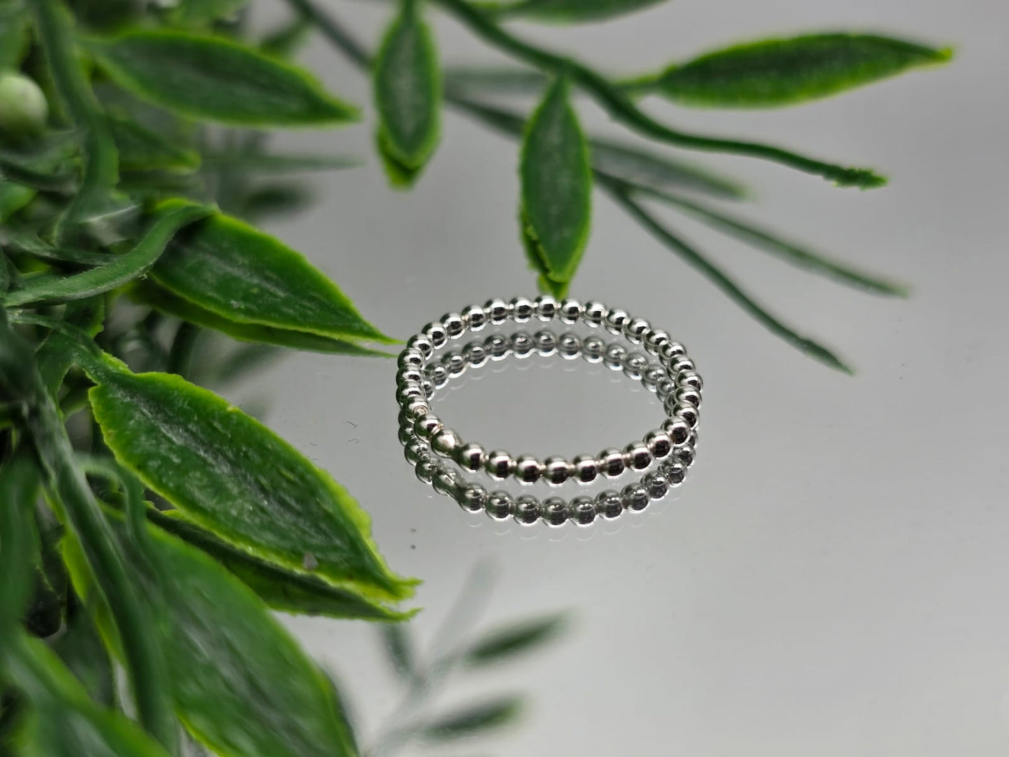 Sterling Silver Band Ring – Ball Design Crystal Wellness