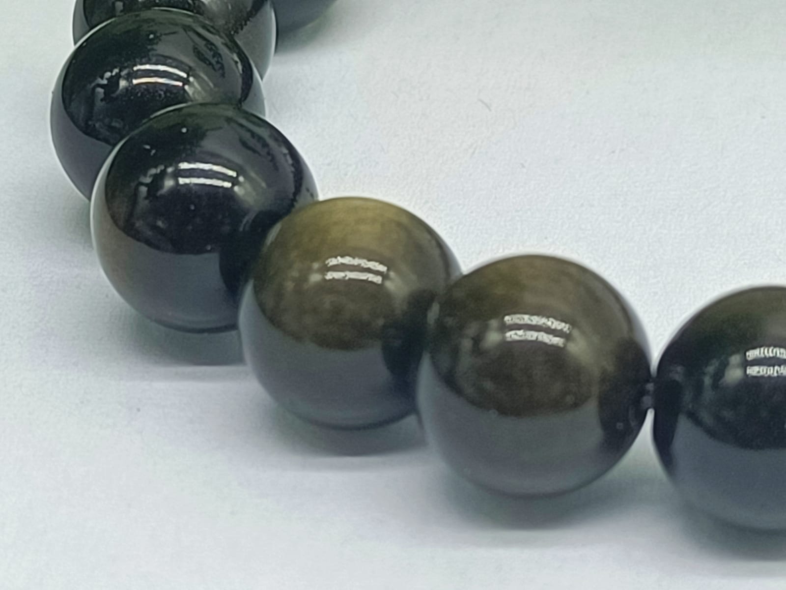 Gold Sheen Obsidian AAA Grade 8mm Beads Bracelet Crystal Wellness