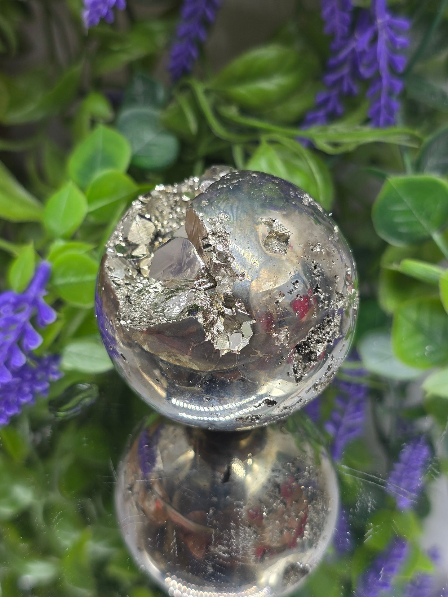 Premium Natural Pyrite Sphere – “Stone of Prosperity & Protection” | 6cm Crystal Wellness