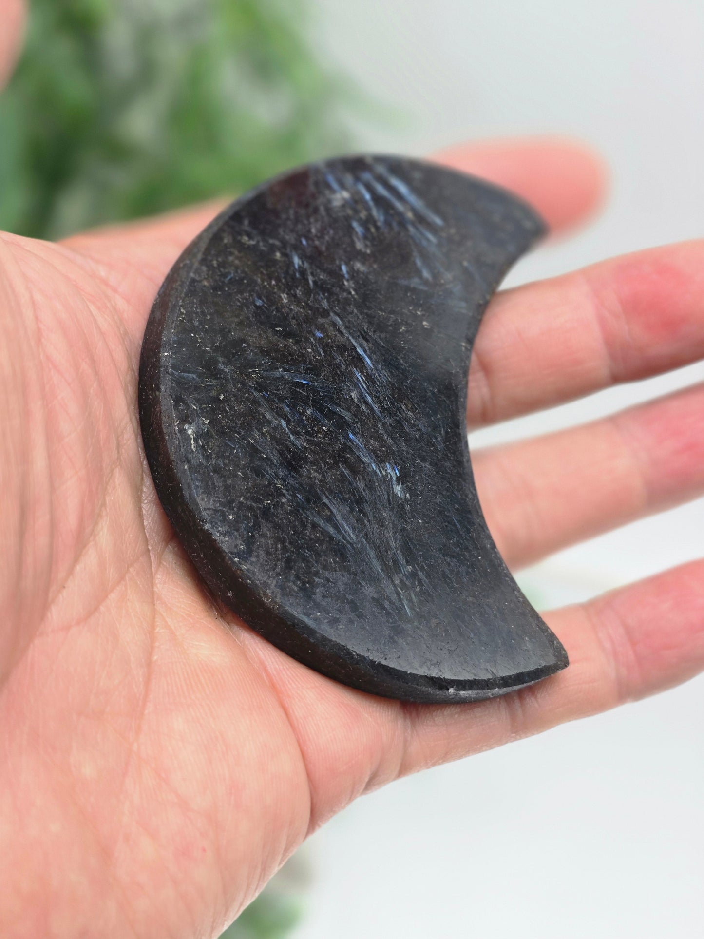 ✨ Celestial Ascension Astrophyllite Crescent Moon - 8 x 6 x 1 cm Crystal Wellness