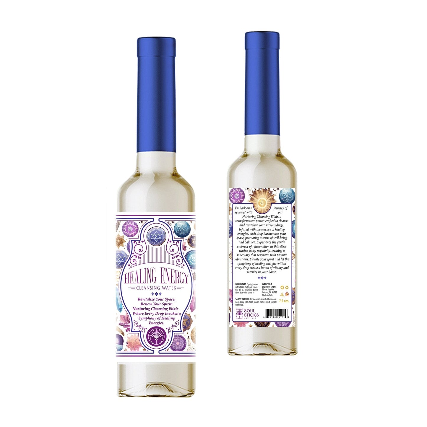 Healing Energy Cleansing Water 200ml Soul Sticks Crystal Wellness