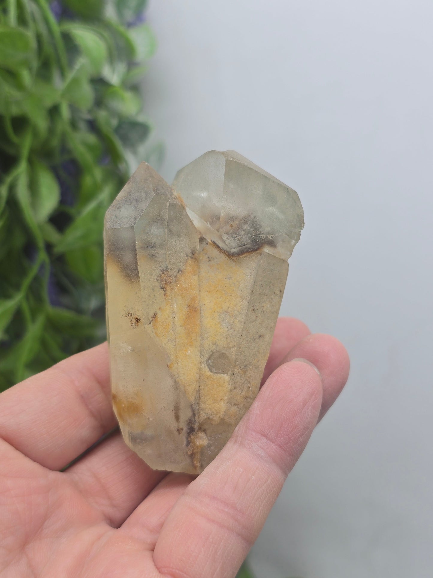Green Phantom Quartz Natural Specimen 8x5x5cm – Self-Healing, Regeneration & Aligned Growth Crystal Wellness