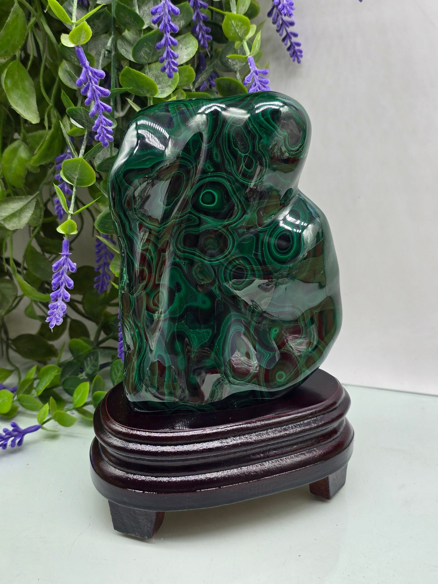 Premium Malachite Freeform 1.4kgs 20x11x5cm – Stone of Transformation & Protection Crystal Wellness