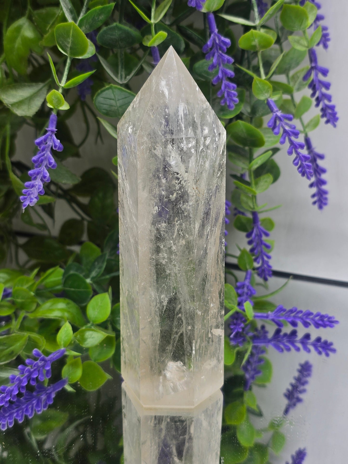 Natural Clear Quartz Generator Tower Point 455g 15x5x4cm – Master Healer Crystal Crystal Wellness