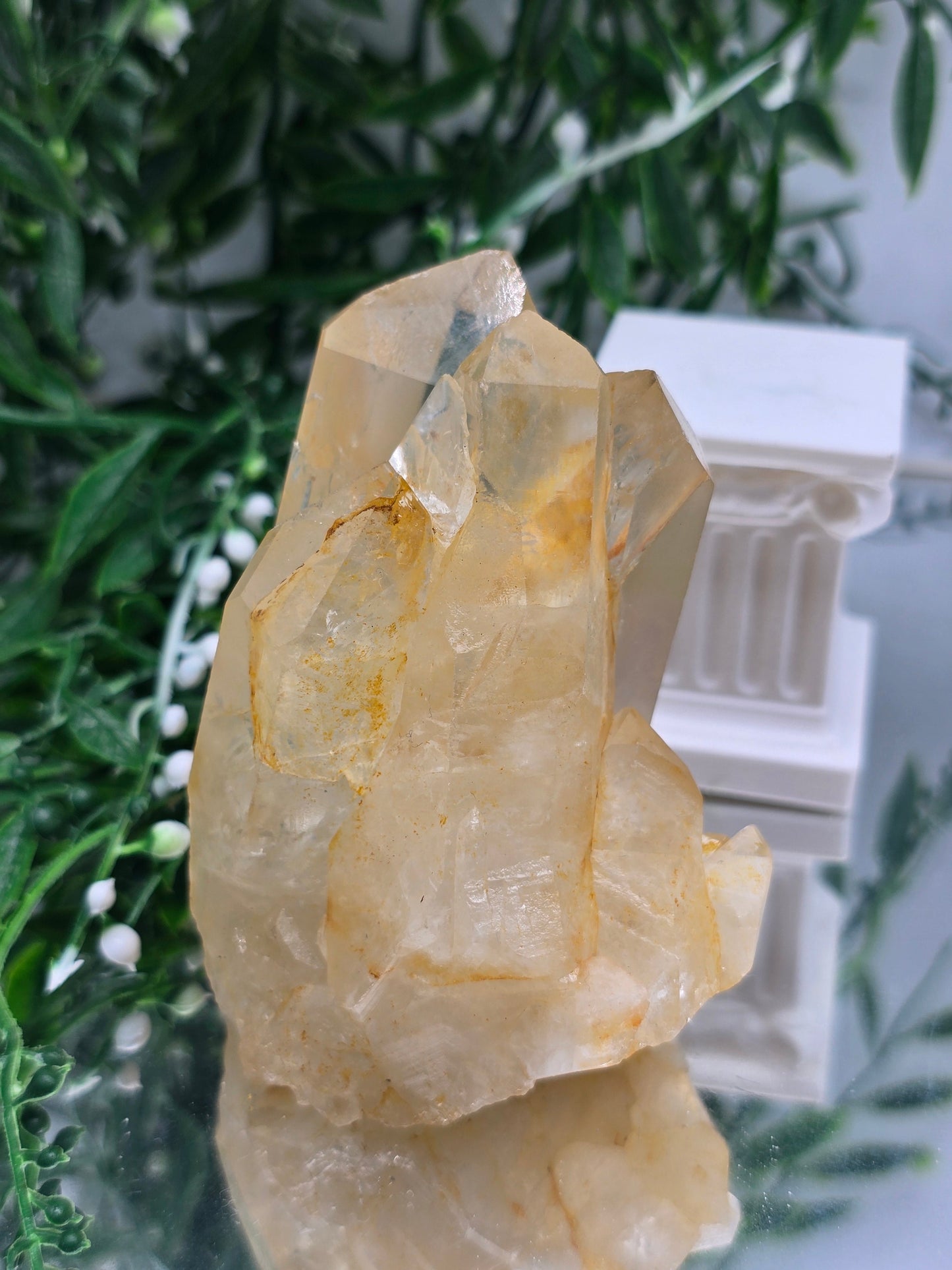 Genuine Natural Citrine Crystal Cluster — Stone of Abundance & Joy | 330g 8x7x5cm Crystal Wellness