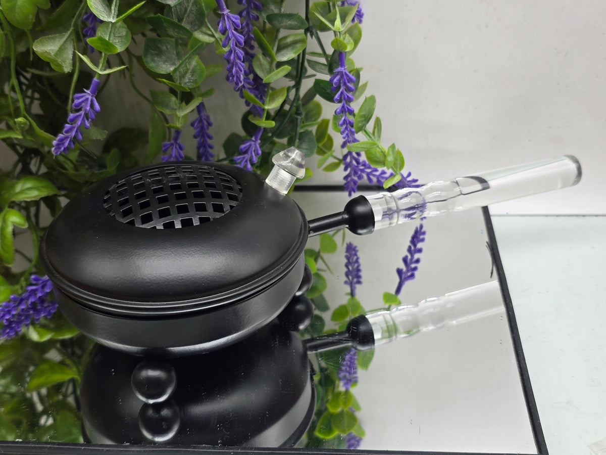 CHARCOAL BURNER - Iron with Acrylic Handle 26cm Crystal Wellness
