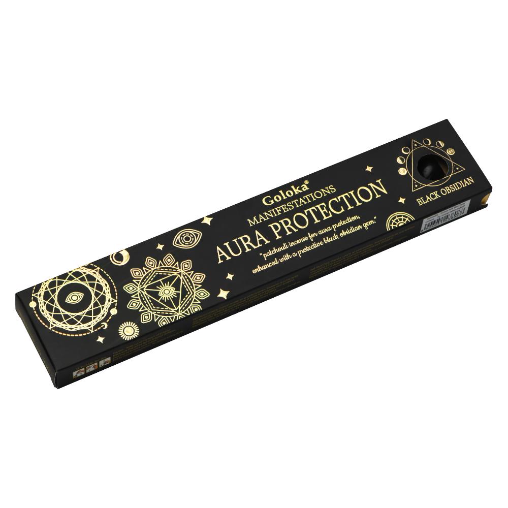 Aura Protection Manifestation Gemstone Incense 15gms Sticks Goloka - value boxes of 3 Tribal Soul