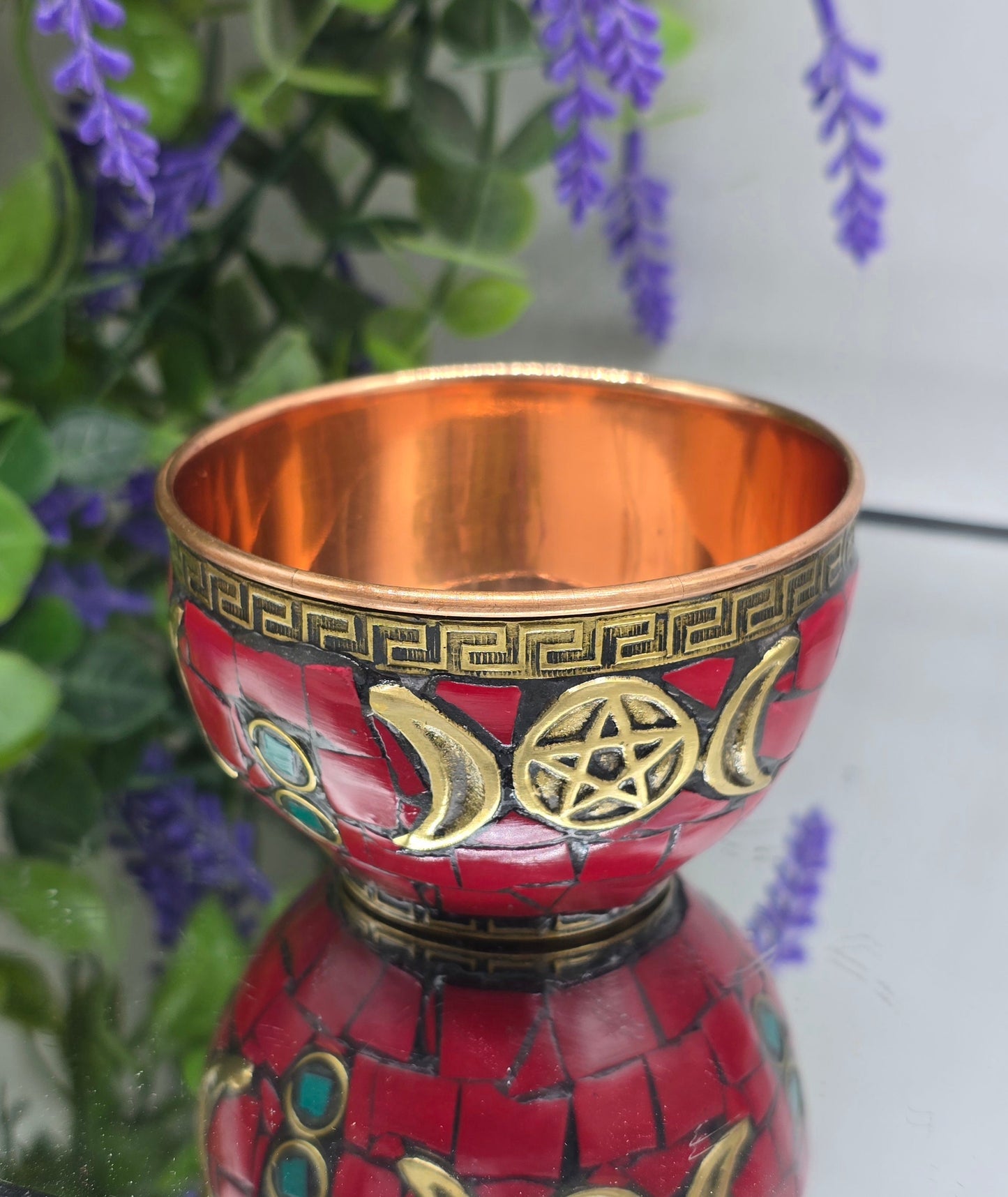 Copper Bowl – Triple Moon (8cm) - Helps Channel and Magnify Energy, Crystal Wellness