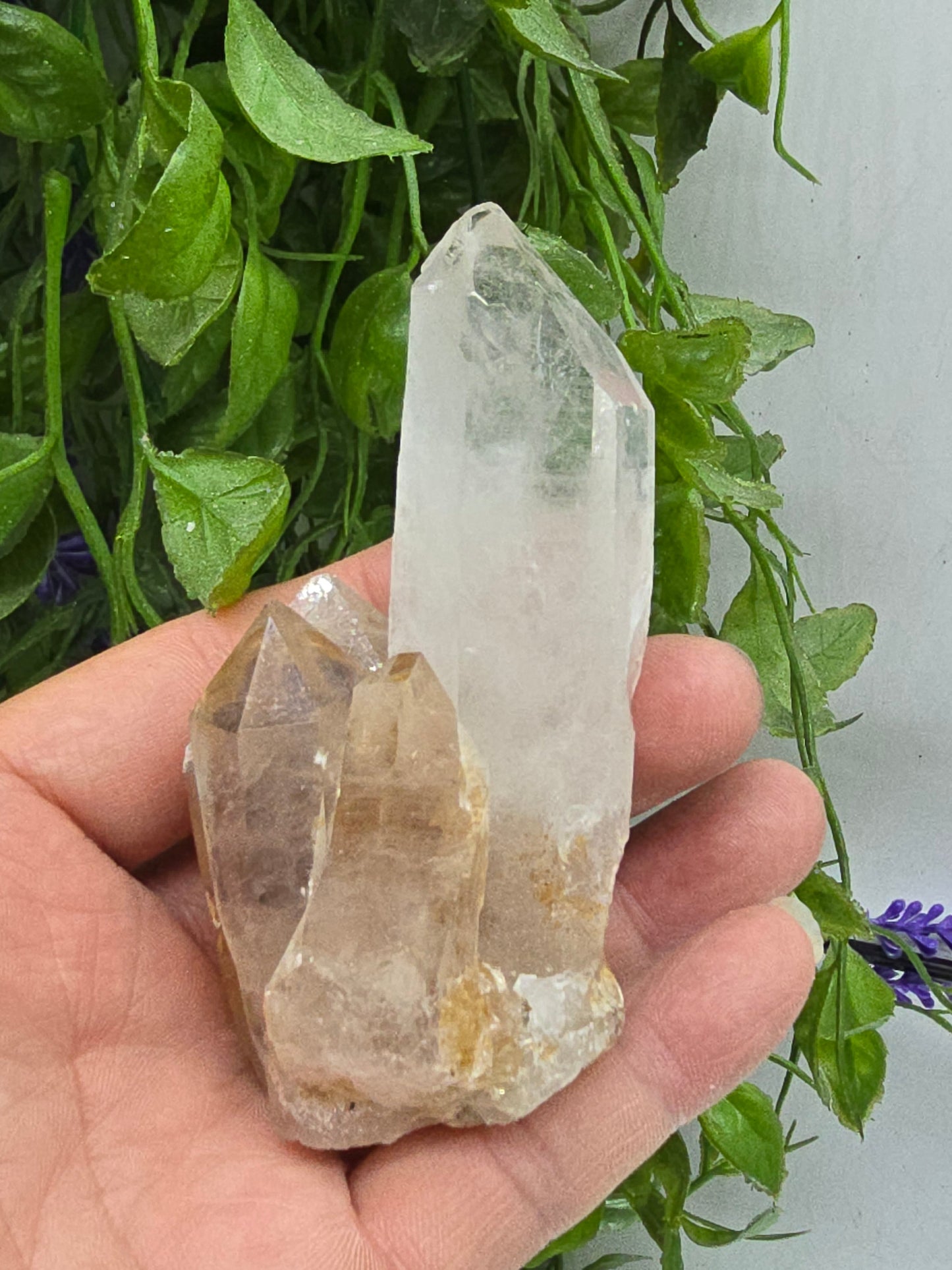 Golden Earth Phantom Quartz Natural Specimen 10x5x4cm – Wealth, Grounded Abundance & Powerful Manifestation Crystal Wellness