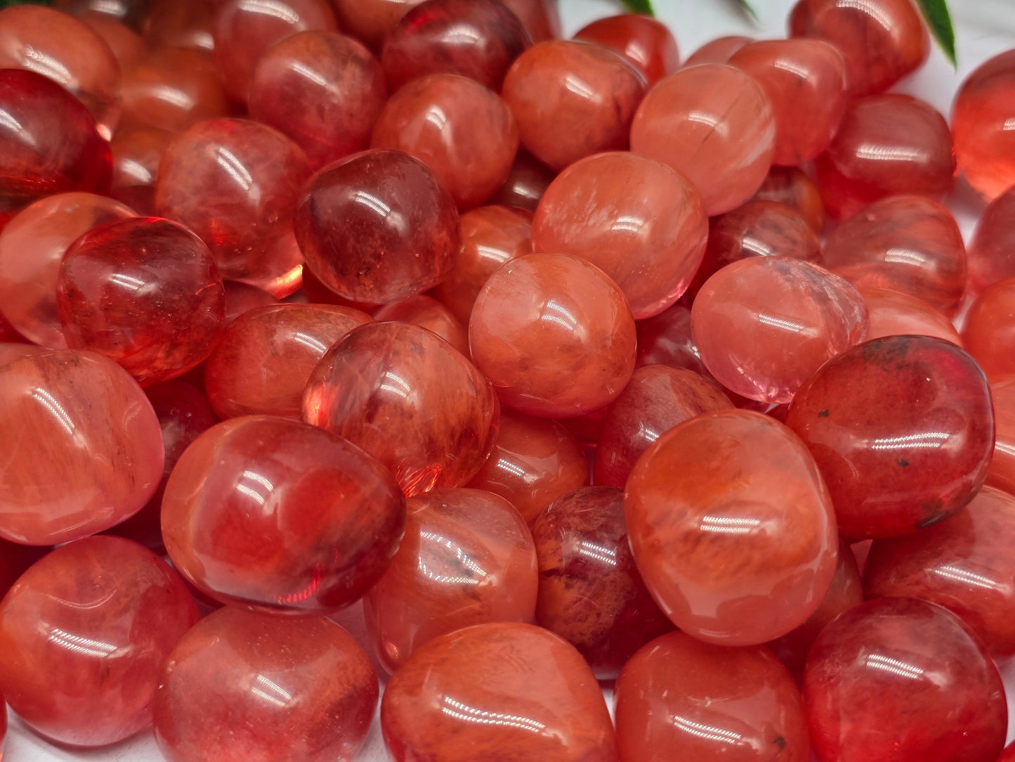 Strawberry Obsidian Tumbled Stone Crystal Wellness