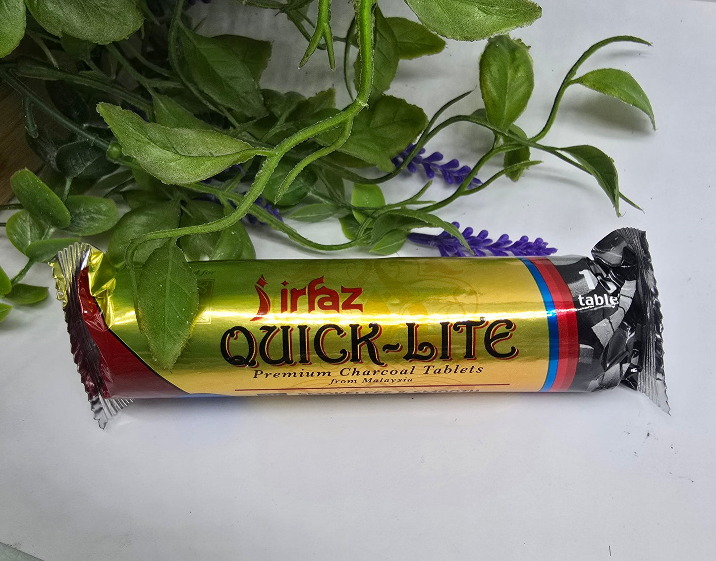 Quick Lite Premium Charcoal Tablet 33mm 10 Tablet Crystal Wellness