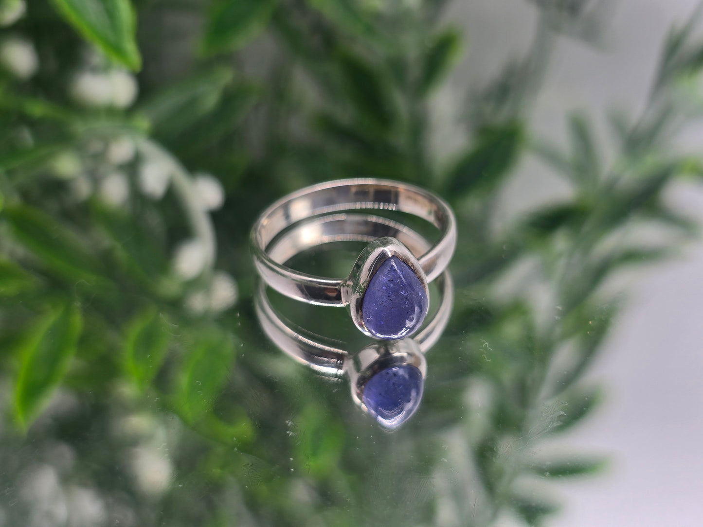 Tanzanite Sterling Silver Ring “Divine Vision” – Size 8 | Transformation, Intuition & Spiritual Growth Crystal Jewelry Crystal Wellness