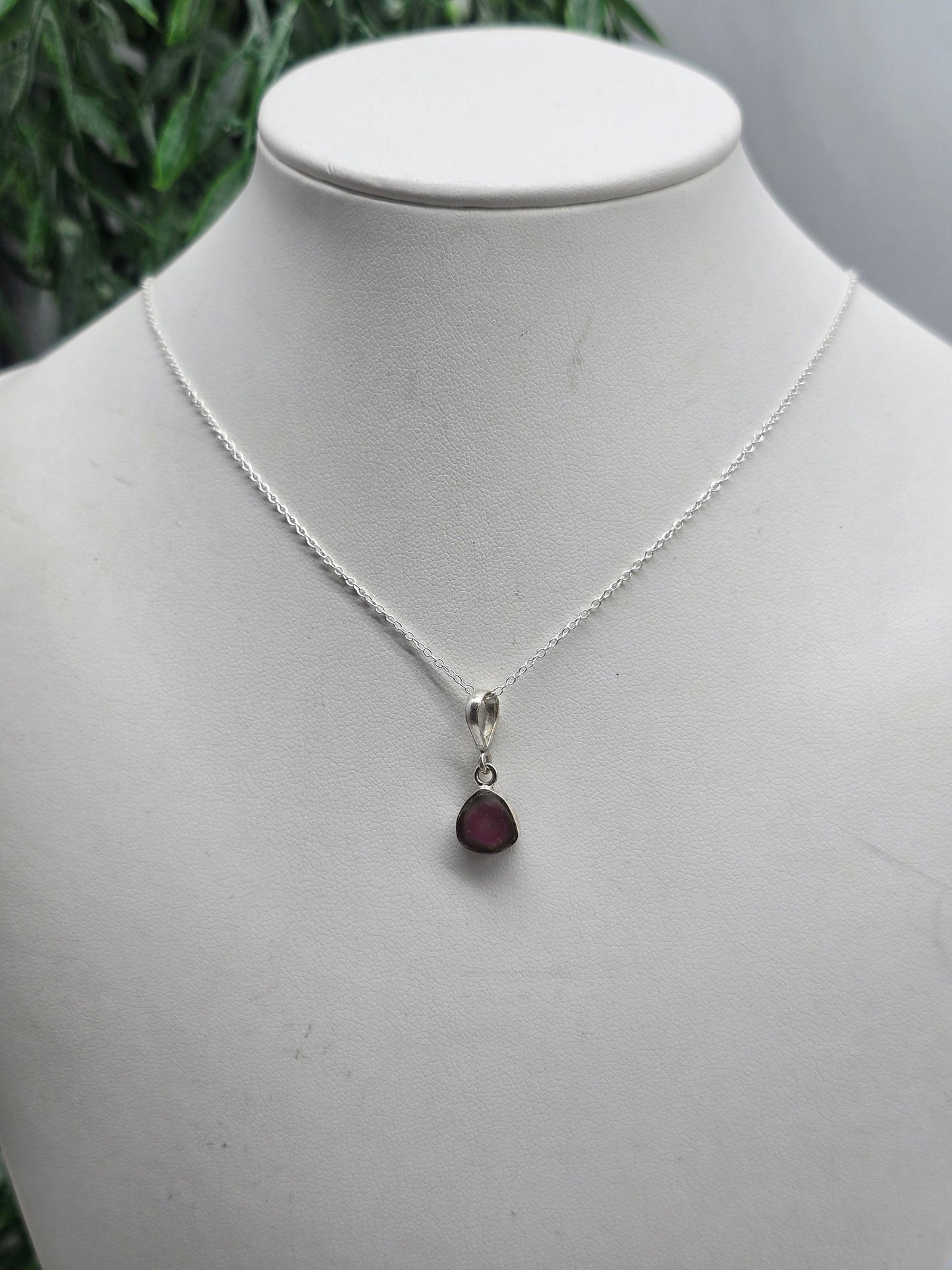 Rare Natural Watermelon Tourmaline 925 Sterling Silver Pendant (Stone of Heart Harmony) Crystal Wellness