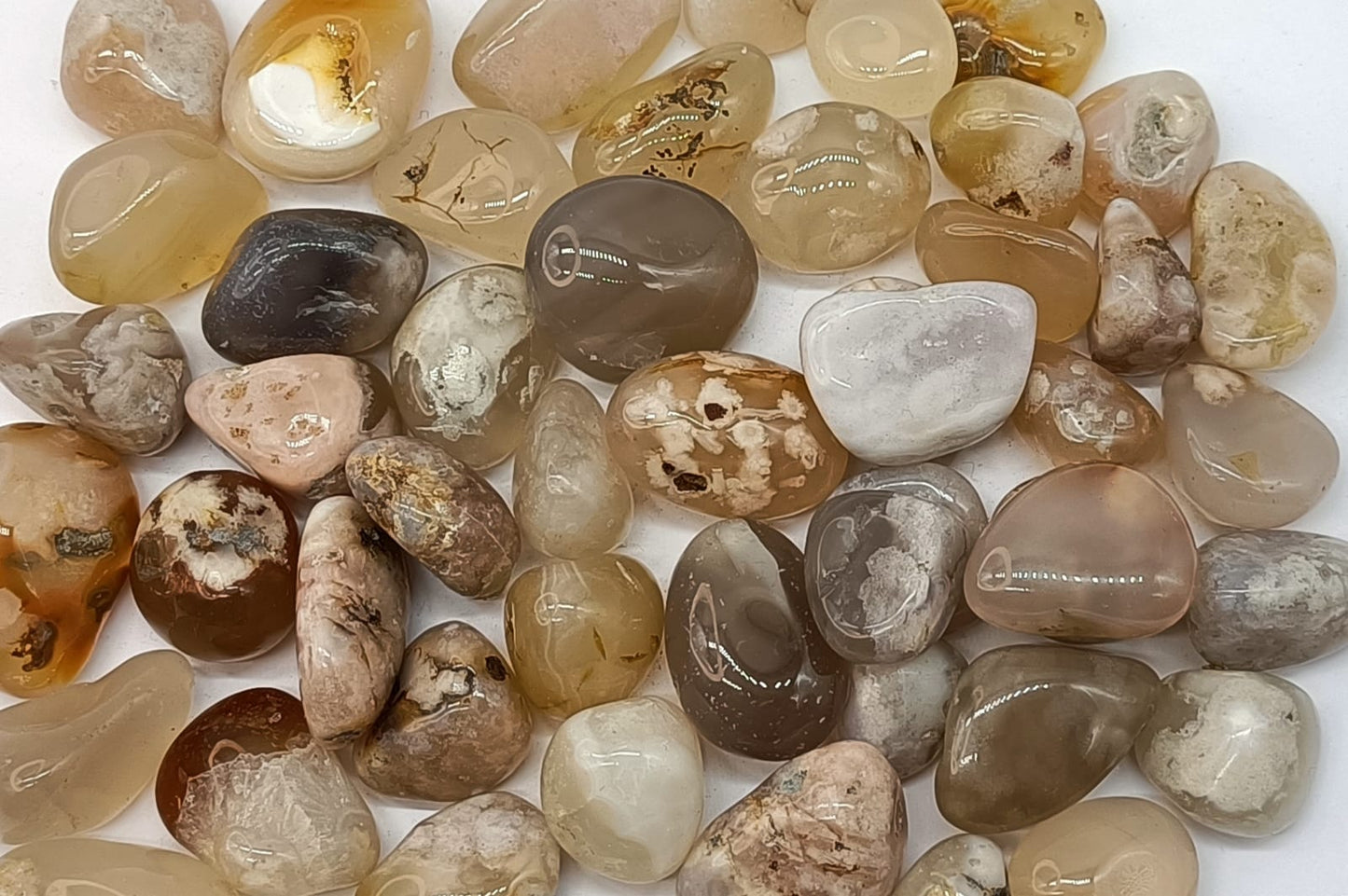 Flower Agate Tumbled Stone