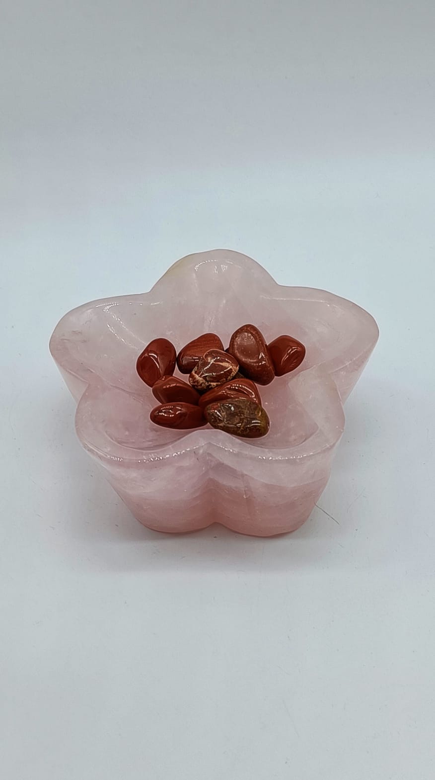 Rose Quartz Bowl Flower Shape