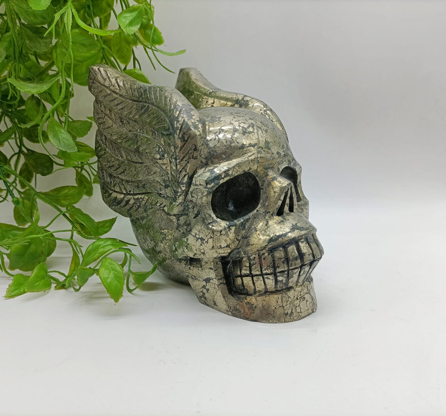 Pyrite Skull with Wings LARGE 5.585 Kg