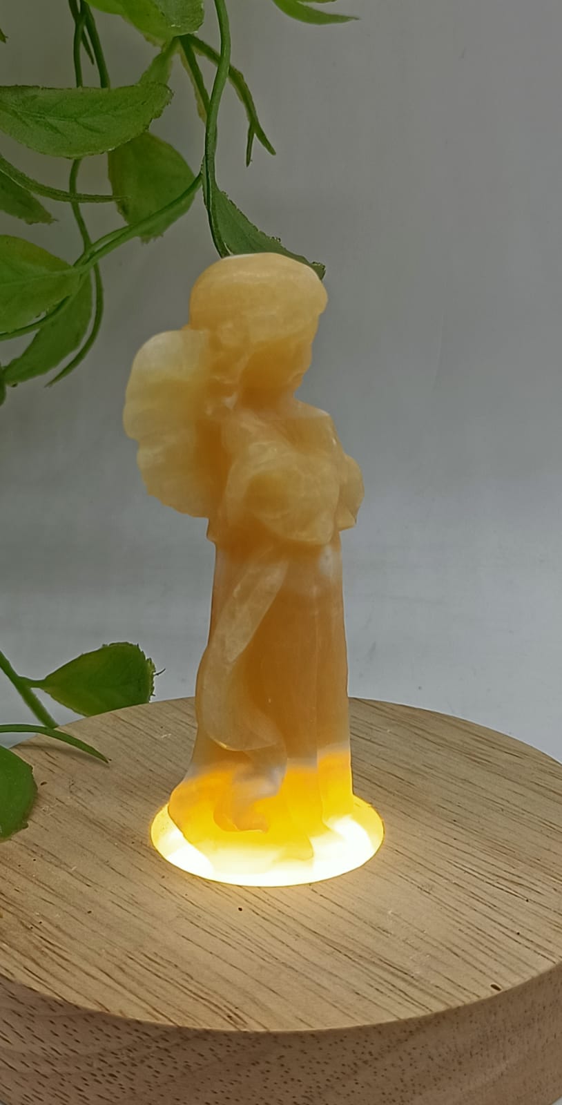 Orange Calcite Angel 9x4cm