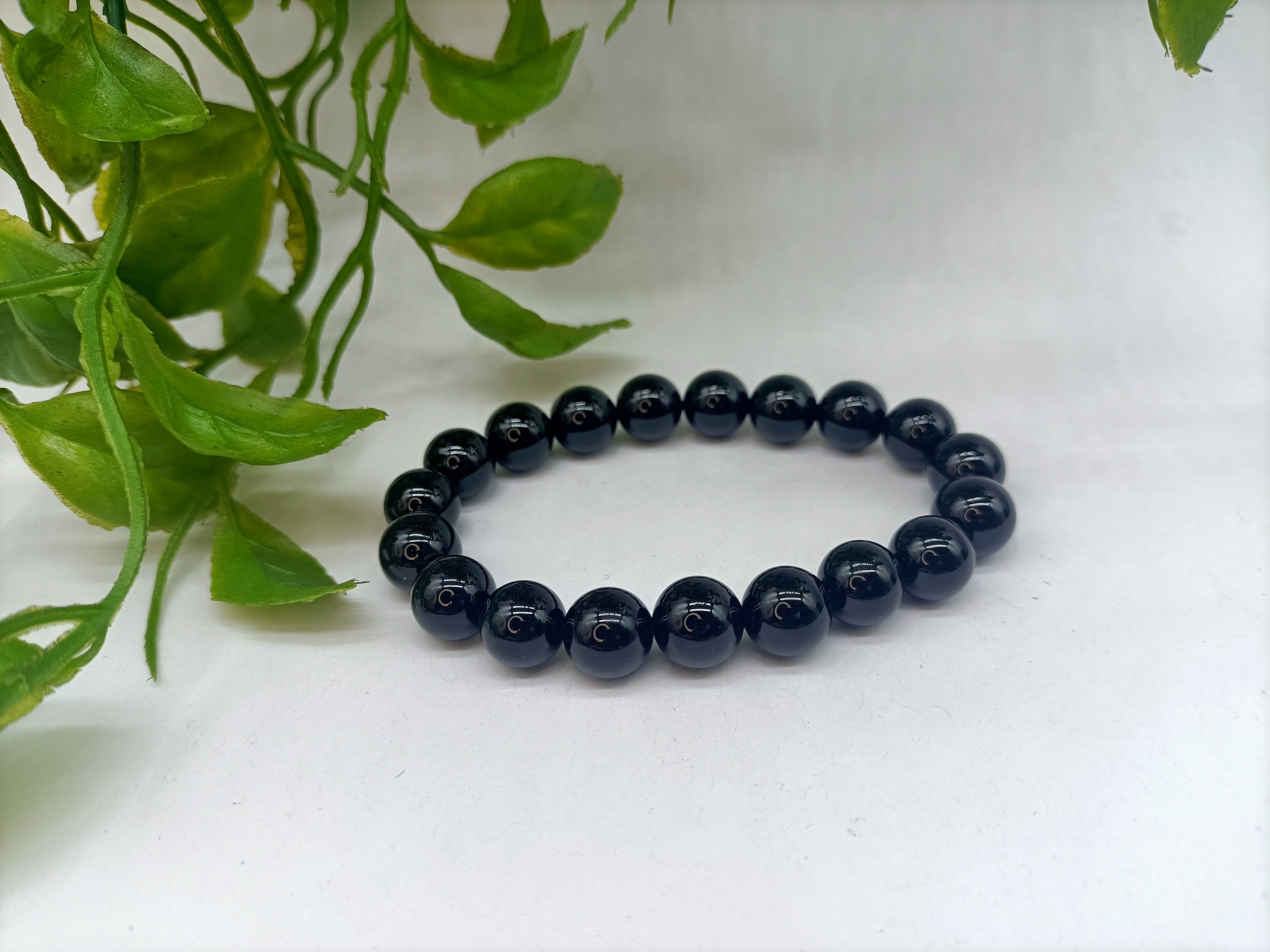 Black Tourmaline Beads Bracelet - Crystal Wellness