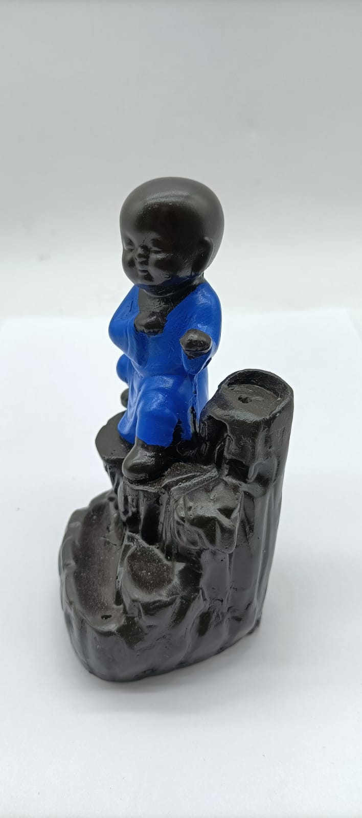Kung Fu Monk Blue Backflow Incense Burner