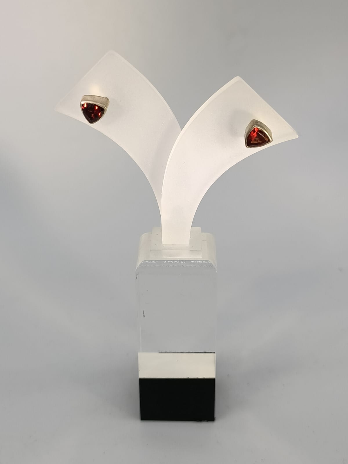 Garnet 925 Sterling Silver Stud