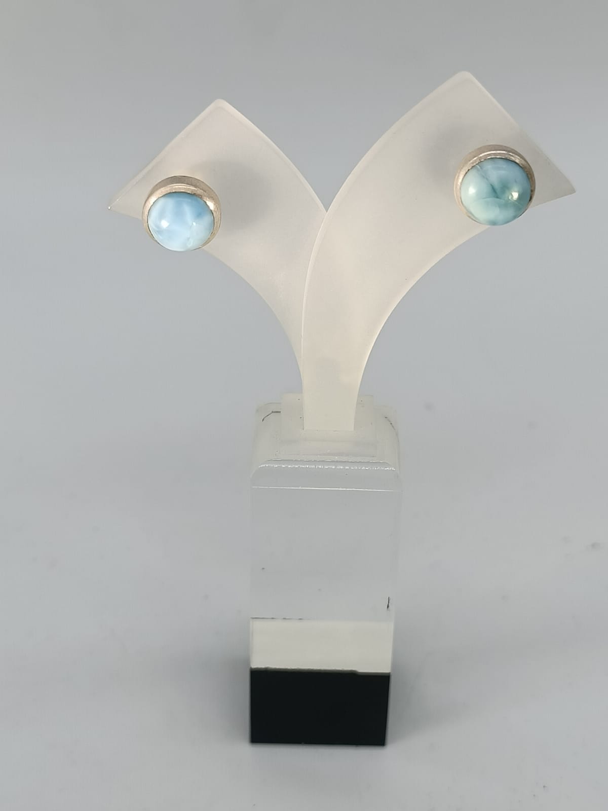 Larimar 925 Sterling Silver Stud